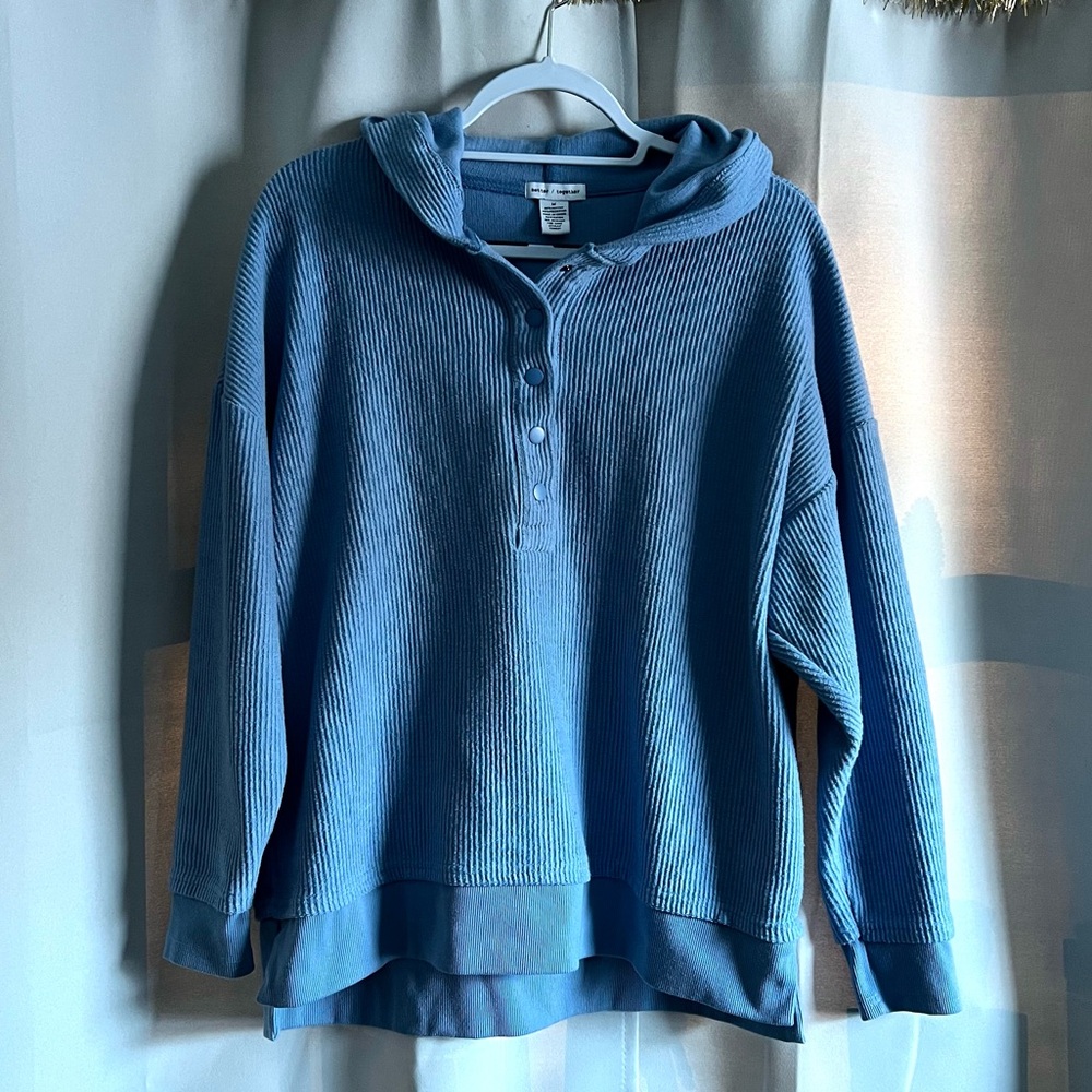 better / together Ribbed Hooded Longsleeve Top